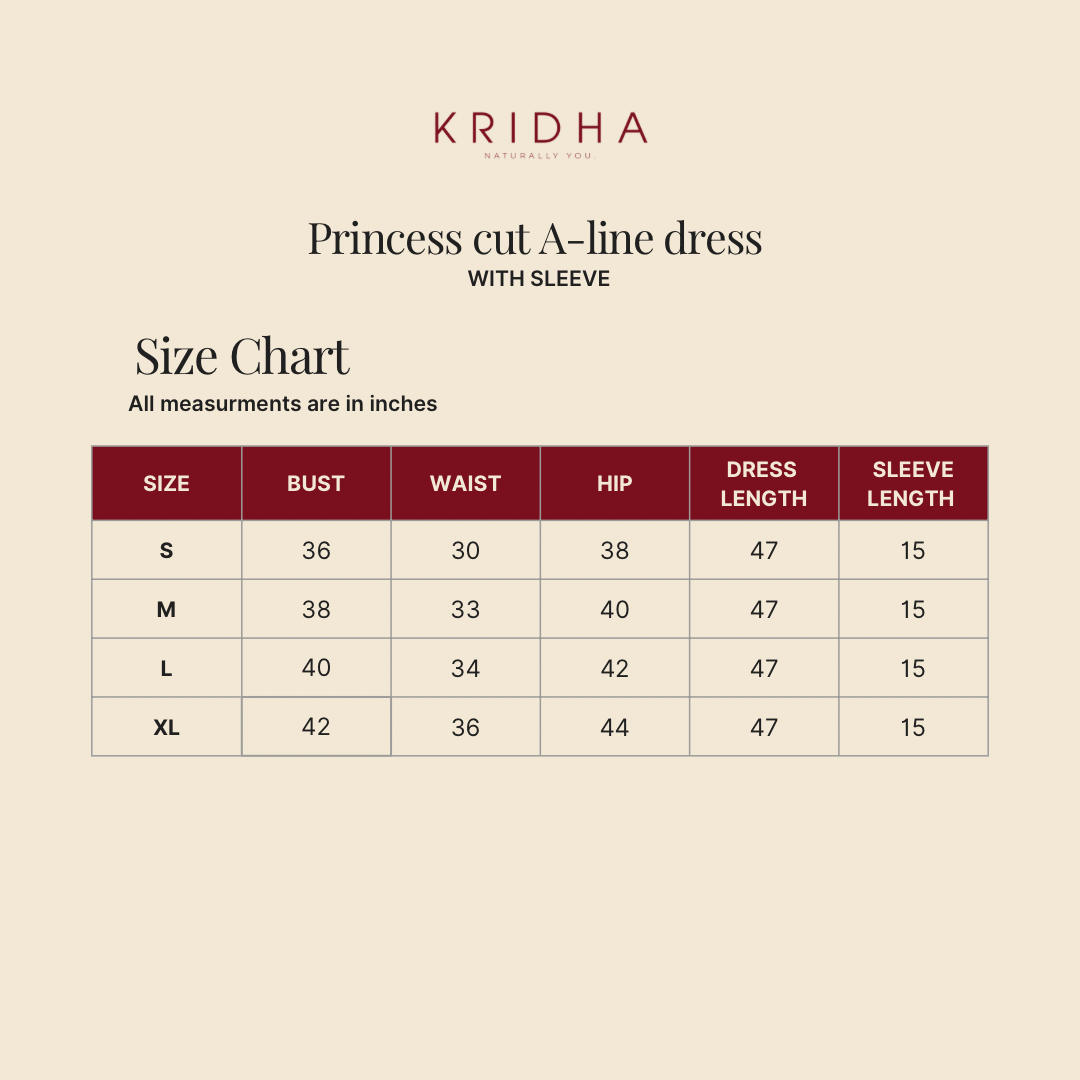Nilaavu – A-Line Princess Cut Frock with Sleeves